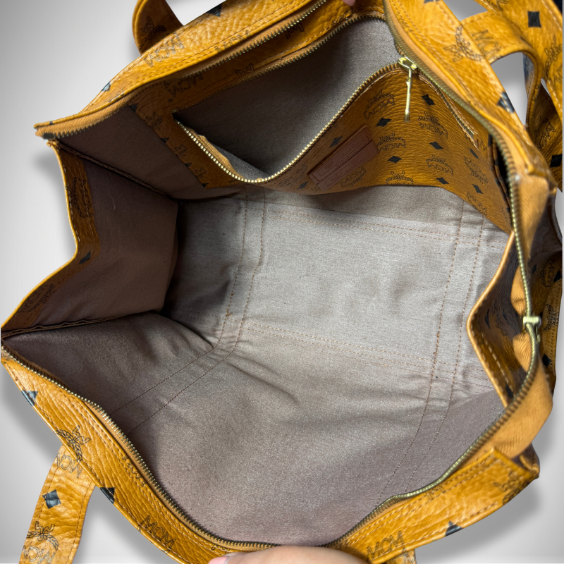 MCM Visetos Coated Canvas East-West Zip Tote Bag thumbnail