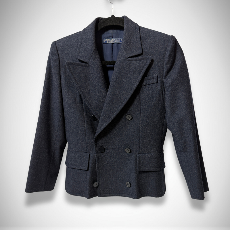 Givenchy Vintage Nouvelle Boutique Navy Wool Double-Breasted Blazer