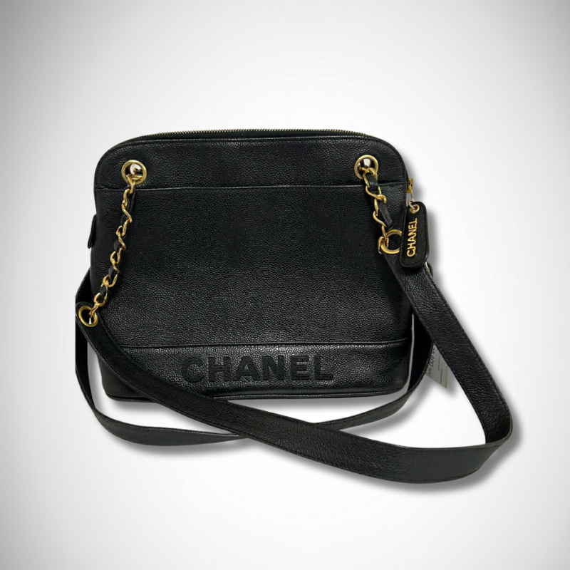 Chanel Rare Vintage Triple CC Logo Chain Shoulder Bag