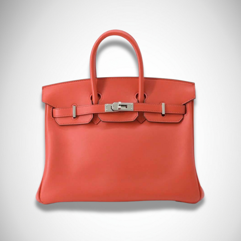Hermès Birkin Retourne Rouge de Cœur Swift Leather Palladium Hardware