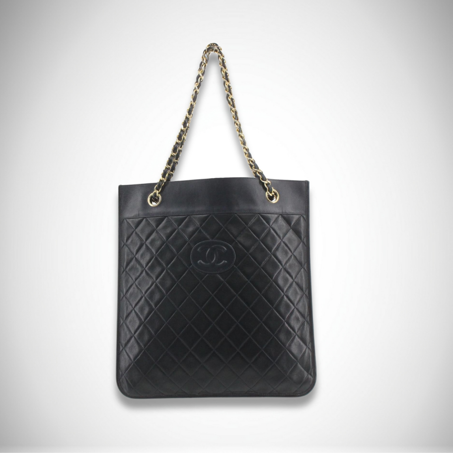Chanel Vintage Matelasse Chain Tote Bag