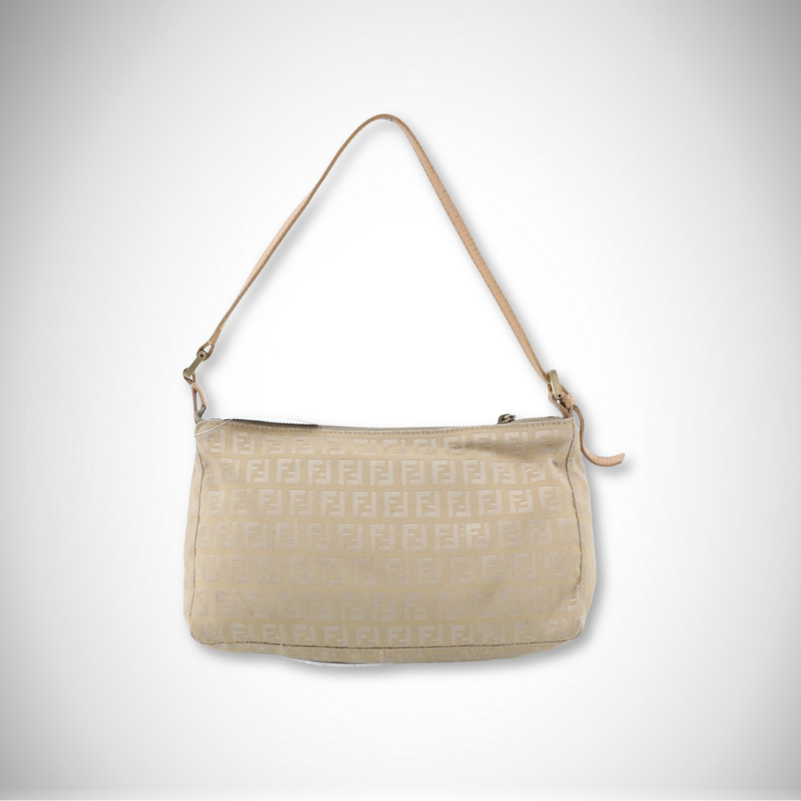 Fendi Vintage Zucchino Canvas Handbag Accessory Pouch