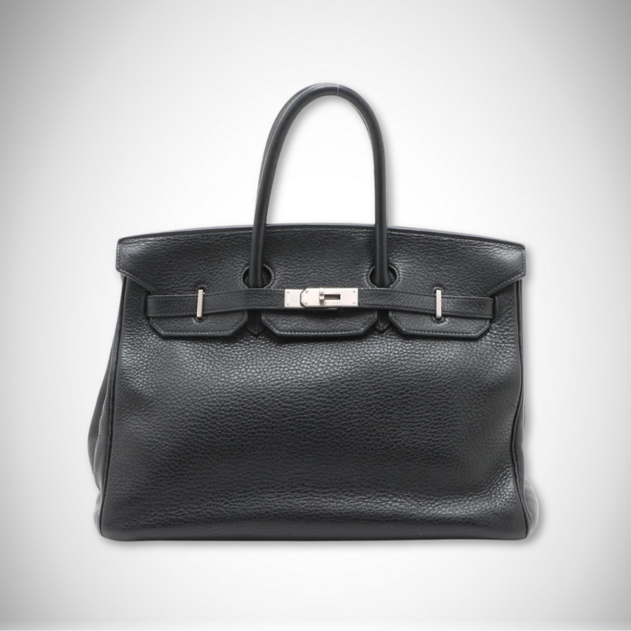 Hermès Birkin 35 Noir Togo Leather Silver Hardware ☐D (2000) Starmark