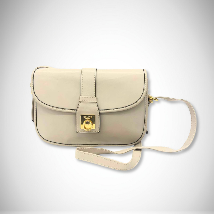 Celine Rare Vintage Ring Lock Shoulder Bag