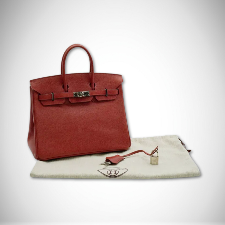 Hermès Birkin 25 Sienne Veau Epsom Palladium Hardware Square M (2009)
