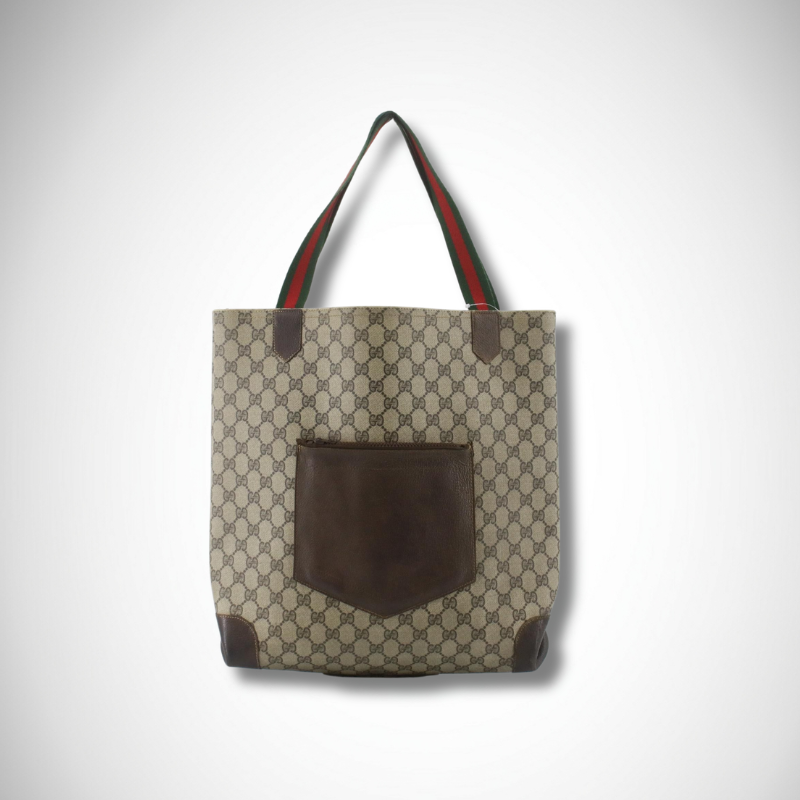 Gucci Vintage GG Supreme Web Sherry Line Tote Bag