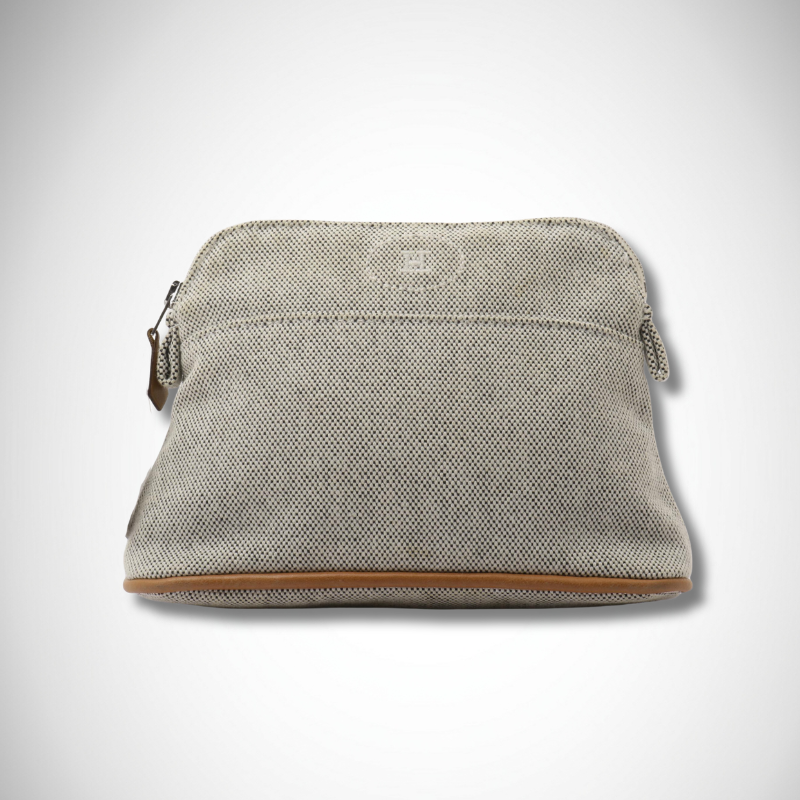 Hermès Bolide Pouch in Gray and Brown