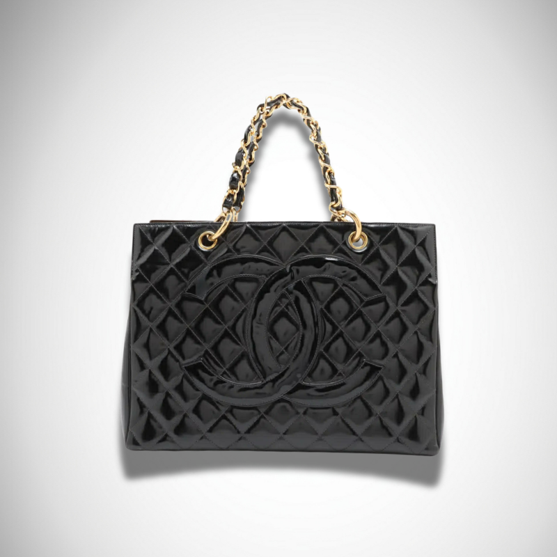 Chanel Patent Leather Grand Shopping Tote (GST) Matelassé