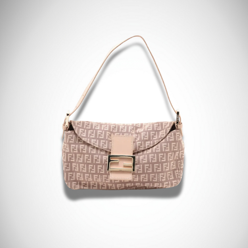 Fendi Zucchino Mamma Baguette Shoulder Bag