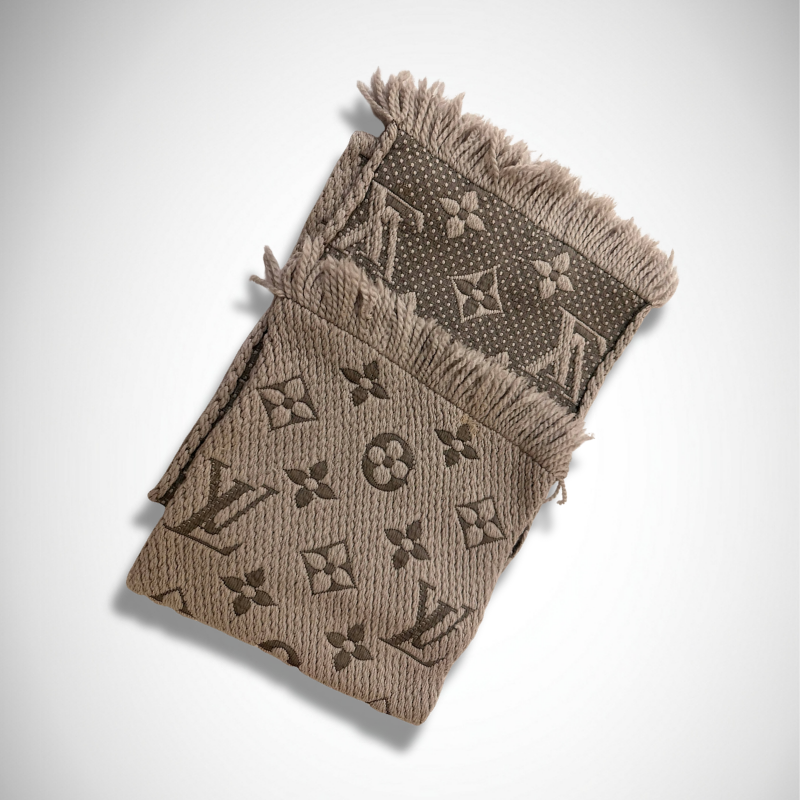 Louis Vuitton Vintage Verone Logomania Wool and Silk Scarf